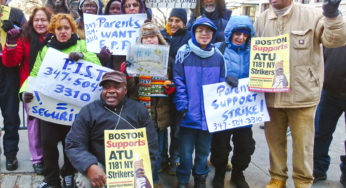Solidarity with NYC bus strikers