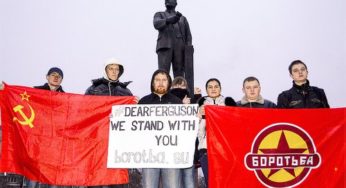 Ukraine anti-fascists stand with Ferguson