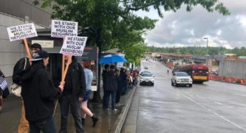 Anti-fascist crowd defends Rep. Ilhan Omar