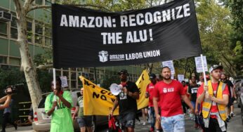New York City march backs unions at Amazon, Starbucks
