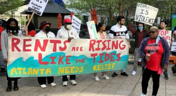 Atlanta Activists demonstrate to legalize rent control