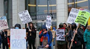 Hundreds march on Buffalo ICE office demanding: ‘Hands off our students!’