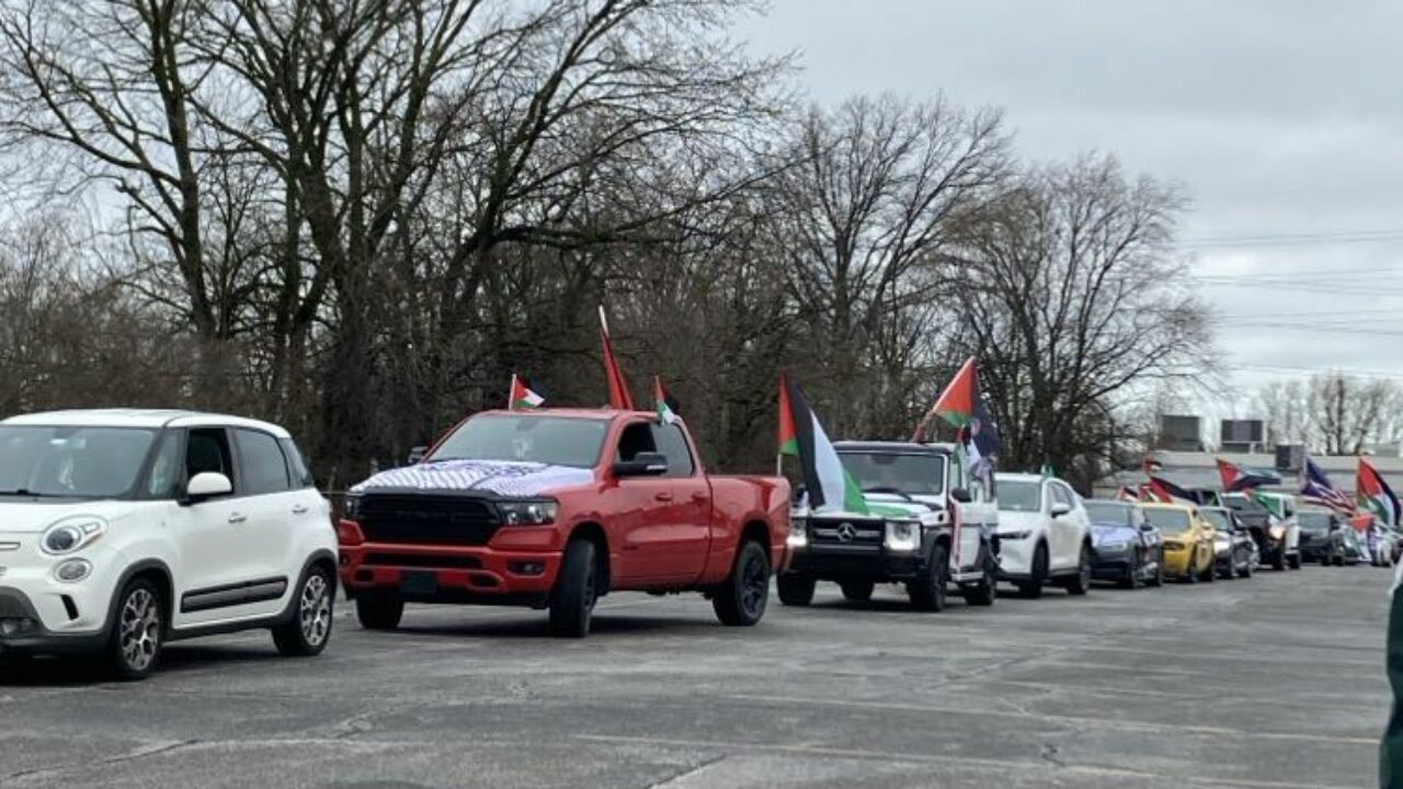 Car caravan for Palestine delivers message to Greater Cleveland – Workers  World