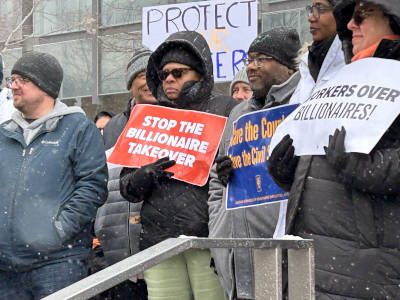 Cleveland federal workers protest layoffs