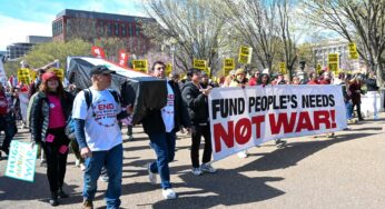 Protests denounce U.S.-NATO wars