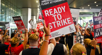 Flight attendants prepare to fight