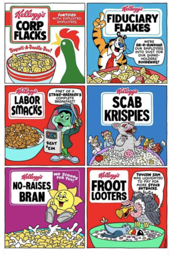 Kellogg’s workers vote to stay on str-r-r-ike!