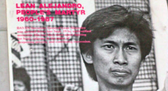 Marking the death of BAYAN leader in Manila, Philippines