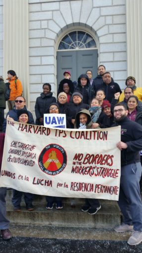 Graduate student workers on strike at Harvard