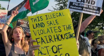 Protesters target sale of stolen Palestinian land