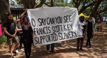 Revolutionary queer and trans people protest anti-Black national anthem at Pensacola Pride