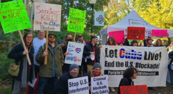 Portland Cuba solidarity rally