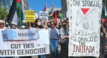 Protest marks 300 days of genocide, resistance