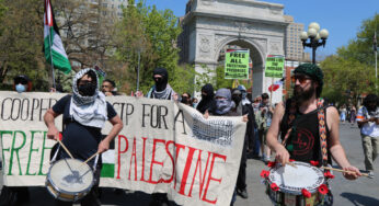 New York City: Students defend pro-Palestine encampments
