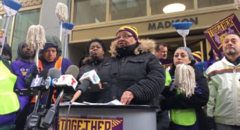 Chicago window washers strike for decent pay and benefits