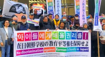 Protest targets discrimination against Koreans living in Japan 