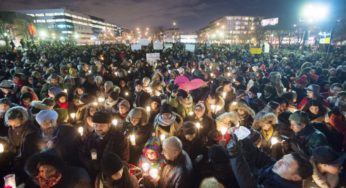 Thousands protest massacre in Quebec mosque