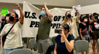 Protesters challenge Oregon senator on Southeast Asia policies