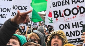 Philly protesters support Palestine, fly kites, hit Genocide Joe