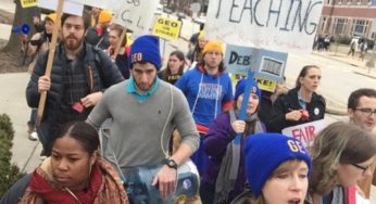 Grad workers and teachers strike in Illinois